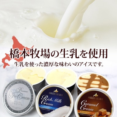 十勝橋本牧場 プレミアムアイス 全味食べ比べセット(3種×各4個)【配送不可地域：離島・沖縄県】