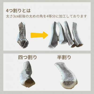 鹿の角 四つ割り 4本 犬のおもちゃ デンタルケア 小・中型犬用