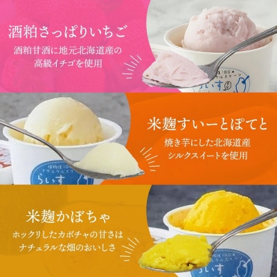 フローズン甘酒 らいすくれま 6種 各1個 計6個 酒粕 米麹 北海道 帯広市【配送不可地域：離島】