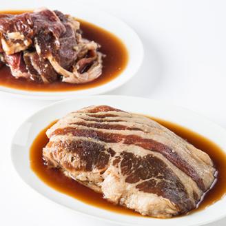 南大門の味付ラムジンギスカン旨タレ焼肉牛カルビセット【配送不可地域：離島】