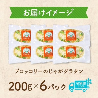 十勝 ブロッコリーのじゃがグラタン 200g 6個 レンジであたため 北海道 帯広市【配送不可地域：離島】