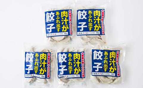 十勝餃子手房にしかわの肉汁があふれ出す餃子セット　15個入×5パック【配送不可地域：離島】