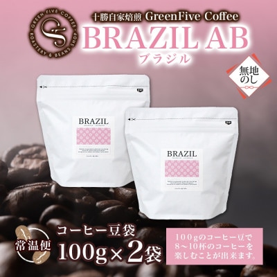 熨斗 コーヒー豆 ブラジル 100g 2袋 鮮度を高めたスペシャルティコーヒー 北海道 帯広市