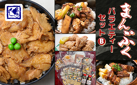 【鶏の伊藤】まんぷくバラエティーセット B (鶏めし丼 5人前 焼き鳥丼 角煮丼 ザンギ など)【配送不可地域：離島】