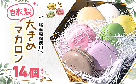 十勝産原料使用　自家製　大きめマカロン14個セット【配送不可地域：離島】