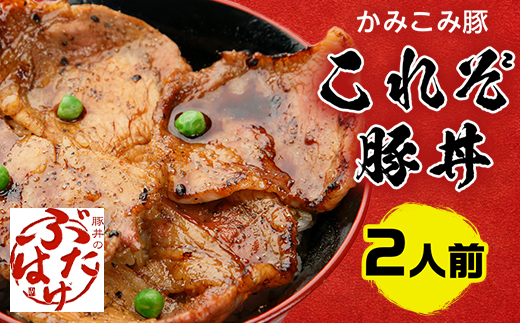 豚丼のぶたはげ「これぞ豚丼 2人前」(ロース豚肉、豚丼のたれ、コショウ)【配送不可地域：離島】