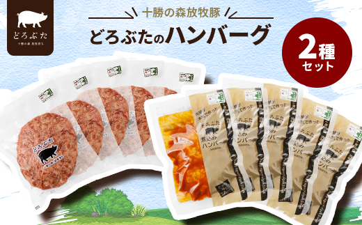 十勝の森放牧豚 どろぶたのハンバーグ2種セット【配送不可地域：離島】