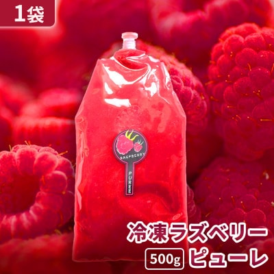 【北海道十勝産 贅沢ピューレ】冷凍ラズベリーピューレ 500g×1袋【配送不可地域：離島】