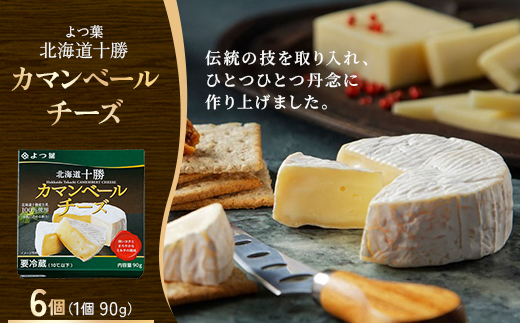 よつ葉 北海道十勝 カマンベールチーズ 90g×6個【配送不可地域：離島】