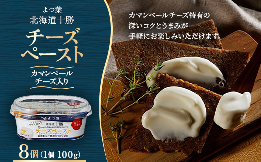 よつ葉 北海道十勝 チーズペースト カマンベールチーズ入り 100g×8個【配送不可地域：離島】