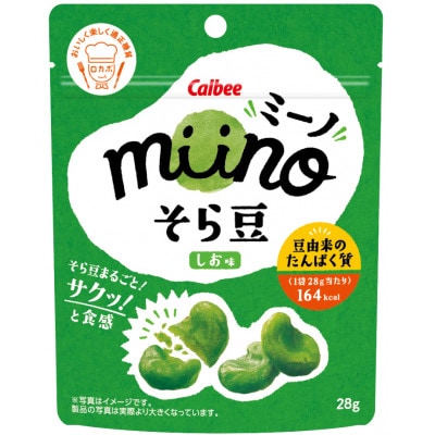 カルビーmiino(ミーノ) そら豆 しお味 12個入り スナック菓子【帯広工場製造】