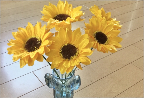 ひまわり5輪 ソープフラワーセット ( ソープフラワー 石鹸 せっけん プレゼント 花 フラワー ひまわり ヒマワリ 向日葵 )【122-0001】