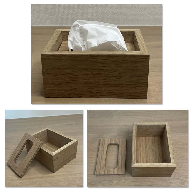 【受注生産】ポケットティッシュ ケース 1個 北海道産なら材 ( 日用品 インテリア 家具 )【200-0003】