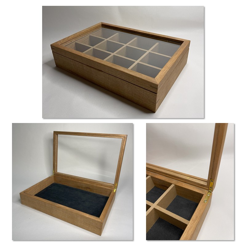 【受注生産】心地よい風合いが魅力 多用途 ウッドディスプレイケース 1台 北海道産くるみ材 （ インテリア 家具 日用品 ）【200-0007】