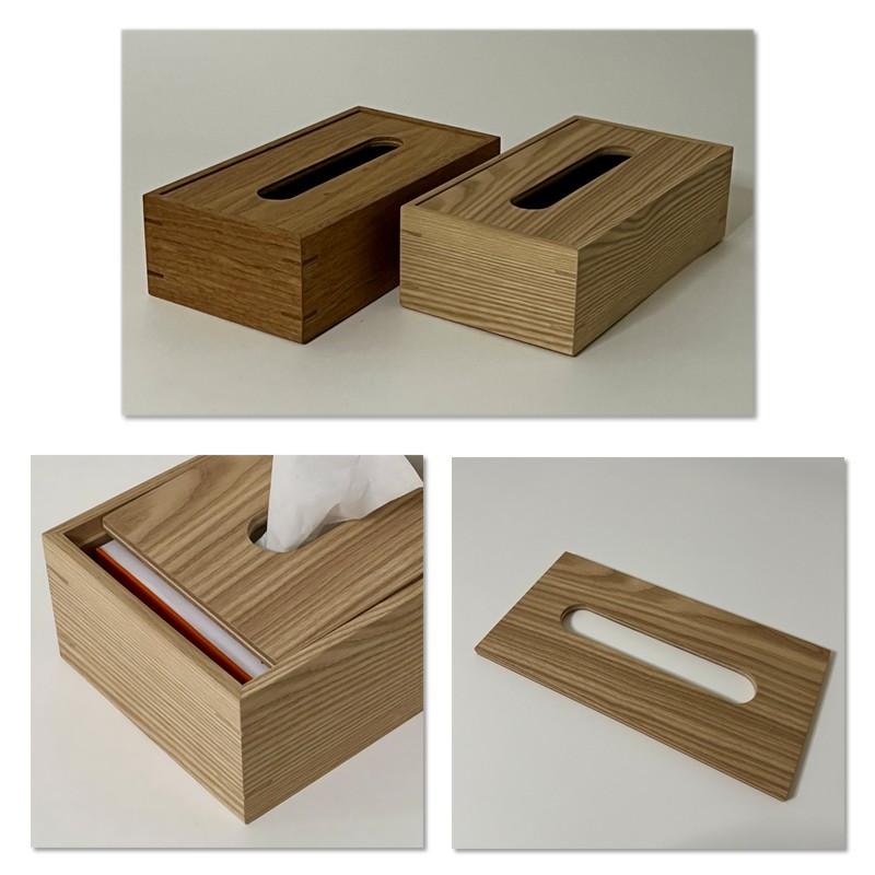 ティッシュケース 1個 北海道産タモ材 ( ティッシュボックス BOX ボックス ケース 箱ティッシュ 木製 雑貨 )【200-0016】