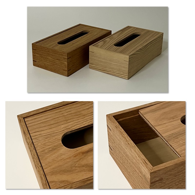 ティッシュケース 1個 北海道産くるみ材 ( ティッシュボックス BOX ボックス ケース 箱ティッシュ 木製 雑貨 )【200-0017】