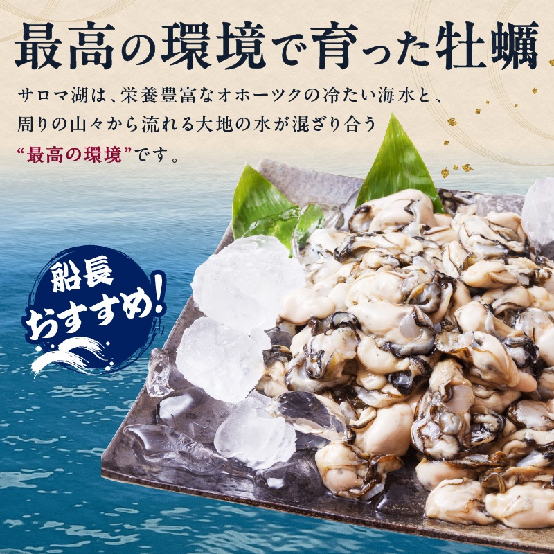 海のミルク サロマ湖産 カキ むき身 1kg ( 牡蠣 かき 1キロ 魚介 海鮮 貝 ふるさと納税 ) 【114-0003-2025】