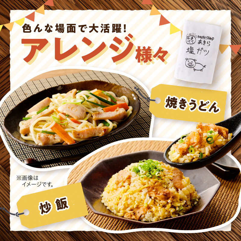 《7営業日以内に発送》あきら特製塩ガツ 160g×3パック ( 焼肉 ホルモン 肉 にく 塩 )【205-0004】