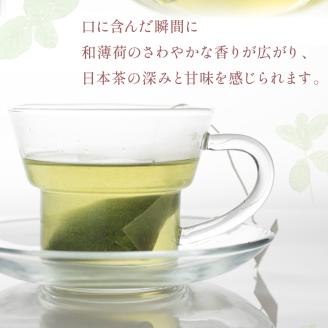 【3ヶ月定期便】北見和種薄荷 グリーンティーセット ( お茶 茶 詰め合わせ 定期便 ハッカ 薄荷 フレーバーティー )【999-0213】