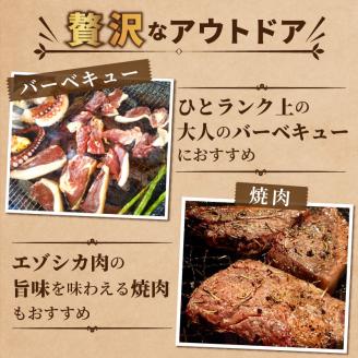 北見エゾシカ熟成（ドライエイジング） ひとくちロースステーキ 約560g ( 鹿肉 ジビエ ステーキ )【025-0021】