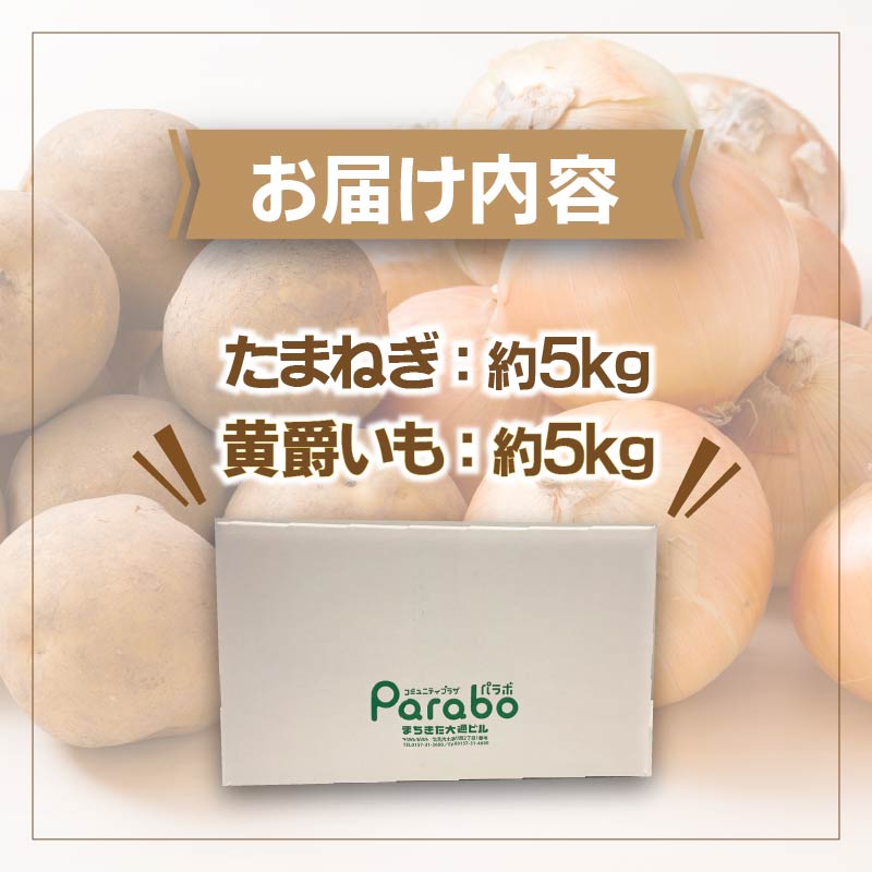 【予約：2024年10月中旬から順次発送】北海道 JAきたみらい「黄爵(とうや)いも・たまねぎセット」10kg ( 期間限定 野菜 玉葱 芋 セット 詰め合わせ )【005-0020-2024】