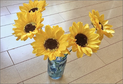 ひまわり5輪 ソープフラワーセット ( ソープフラワー 石鹸 せっけん プレゼント 花 フラワー ひまわり ヒマワリ 向日葵 )【122-0001】