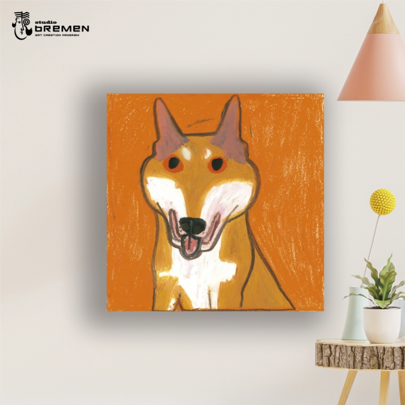 蛯子陽太(studioBREMEN)の動物作品【オイルパステル画オーダーメイド】 S8号サイズ ( 絵画 絵 アート 動物 犬 猫 )【202-0001】