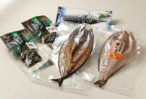 海鵬うまいものセット ( 海鮮セット ほっけ 鯖 ヒラメ 鯛 食べ比べ 魚介類 セット 贈答 お中元 お歳暮 贈り物 )【094-0018】