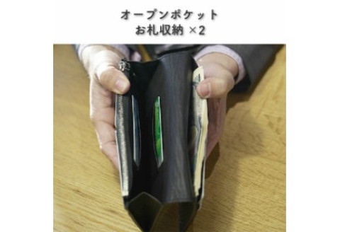 『禄』 ROKU / 長財布 / 黒 / ロングウォレット ( エゾシカ 鹿 革 財布 天然 鹿革 レザー 贅沢 縁起物 プレゼント )【083-0015】