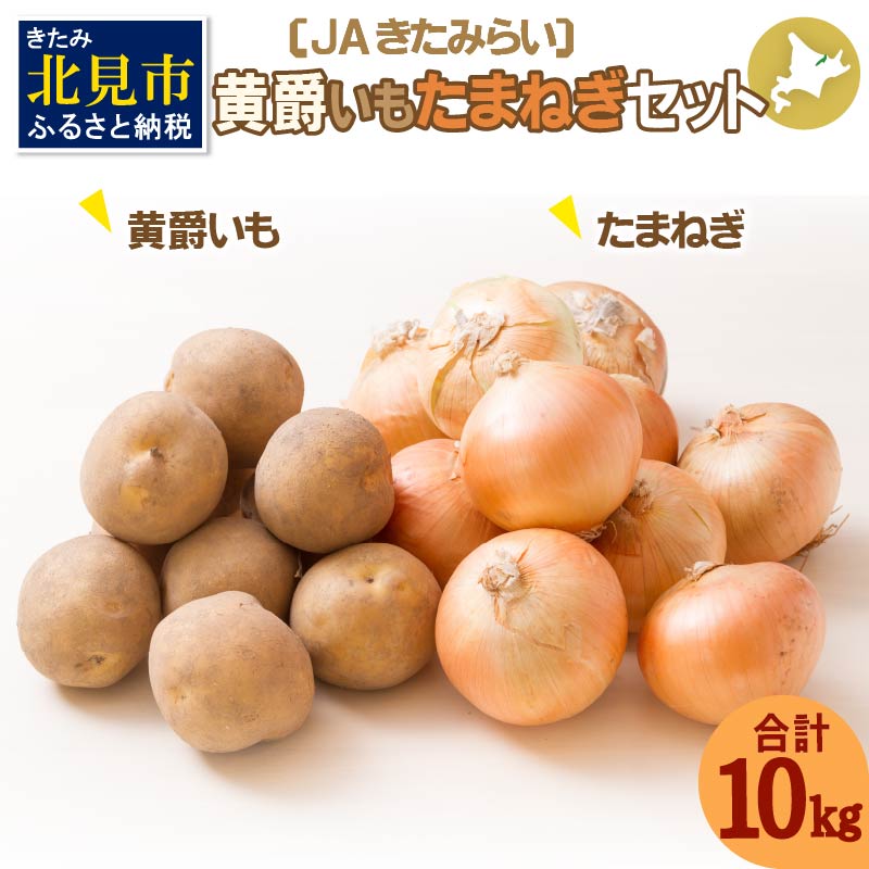 【予約：2024年10月中旬から順次発送】北海道 JAきたみらい「黄爵(とうや)いも・たまねぎセット」10kg ( 期間限定 野菜 玉葱 芋 セット 詰め合わせ )【005-0020-2024】