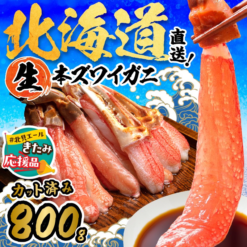 【北見応援返礼品】北見市加工 生冷本ズワイガニセット 800g 昆布入 ( 海鮮 魚介類 魚介 蟹 かに カニ セット 鍋 カニ鍋 カニ爪 ズワイガニ かにしゃぶ カット済 贈答 ギフト 熨斗 のし ふるさと納税 )【094-0071-yell】