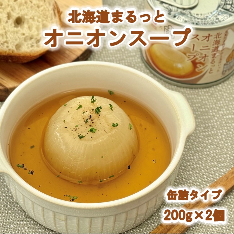 北海道まるっとオニオンスープ 缶詰タイプ 2個 ( 玉ねぎ たまねぎ 加工品 スープ 簡単 )【188-0010】