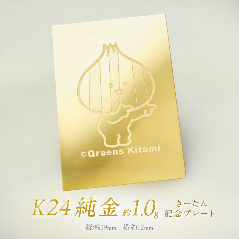 K24 純金 きーたん 1g 記念プレート ( 受注生産 24金 ゴールド コレクション )【220-0063】