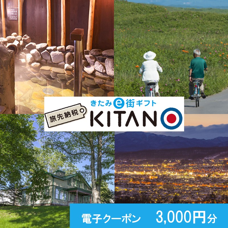 【ANAの旅先納税】電子商品券「KITANO」 3,000円分【ANAT-10000】