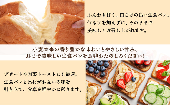そのままでしっとりモチモチおいしい生食パン！北海道産小麦の生食パン3本セット【19115】[a116-015]