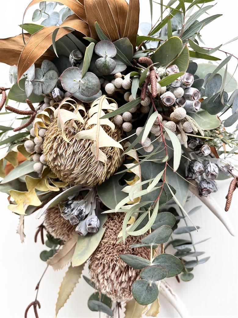 美流渡の森 鹿の角スワッグ[a110-073]