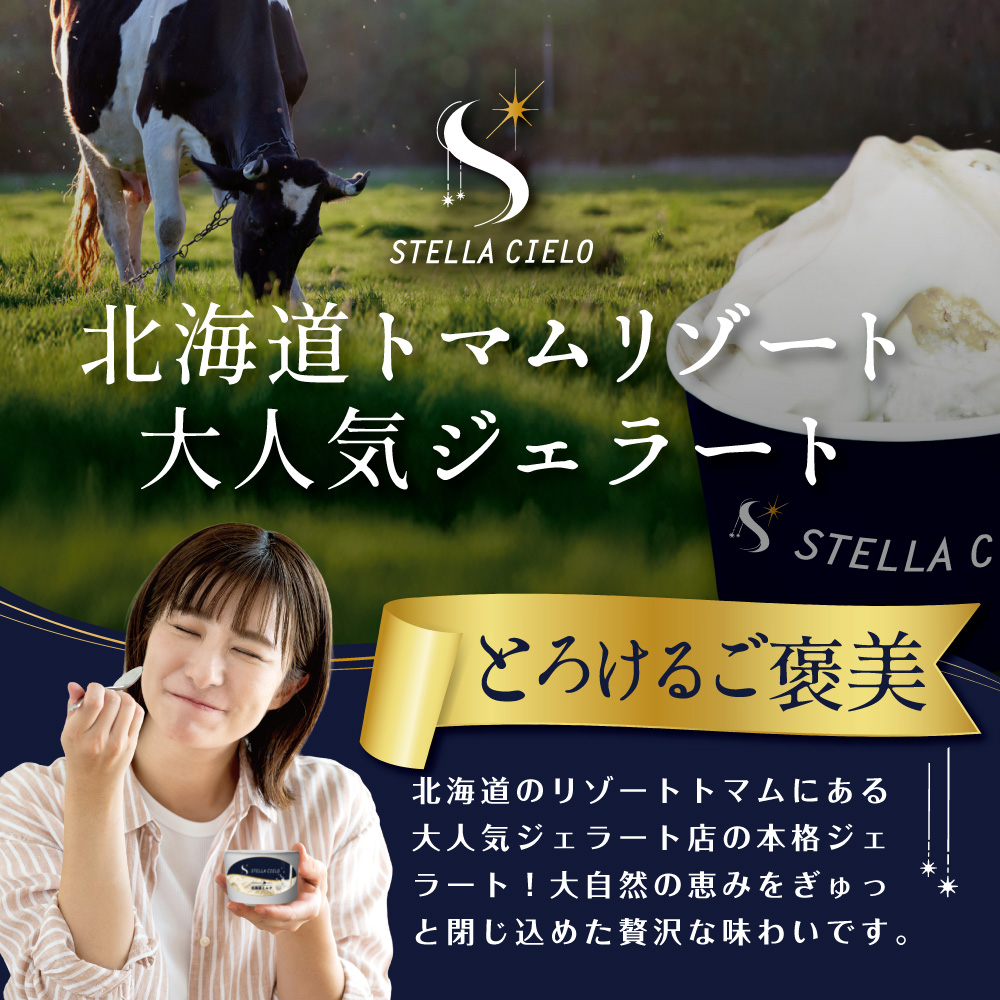 STELLA CIELO 北海道ジェラート4個 フェミニン | 北海道ミルク 北海道ハスカップ ラベンダー 北海道クリームチーズ