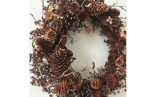 【ギフト用】美流渡の森ドライフラワーリース 1【12212】[a110-012]