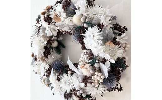 【ギフト用】美流渡の森ドライフラワーリース 2【12213】[a110-013]