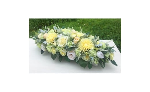 【ギフト用】オフィス応接室、受付用アレンジメント(イエロー) 【12251】[a110-051]