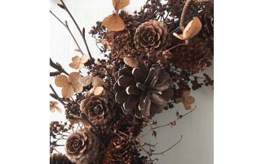 【ギフト用】美流渡の森ドライフラワーリース 1【12212】[a110-012]