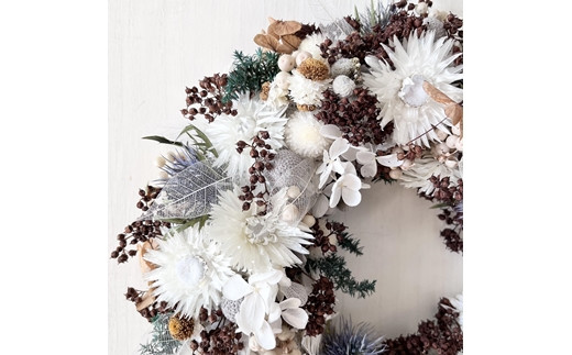 【ギフト用】美流渡の森ドライフラワーリース 2【12213】[a110-013]