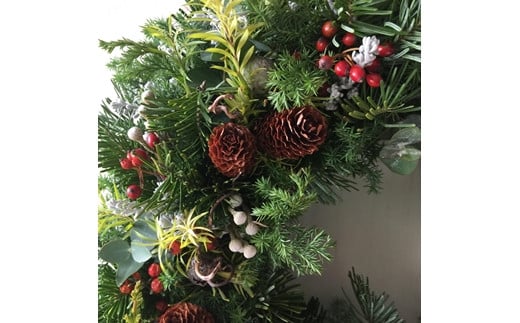 【2026年発送】【ギフト用】美流渡の森フレッシュ・クリスマスリース１【12211】[a110-011]