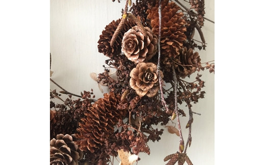 【ギフト用】美流渡の森ドライフラワーリース 1【12212】[a110-012]