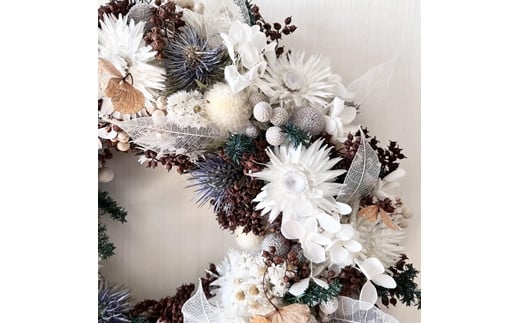 【ギフト用】美流渡の森ドライフラワーリース 2【12213】[a110-013]