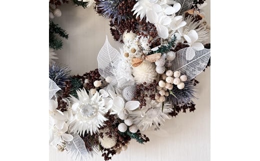 【ギフト用】美流渡の森ドライフラワーリース 2【12213】[a110-013]