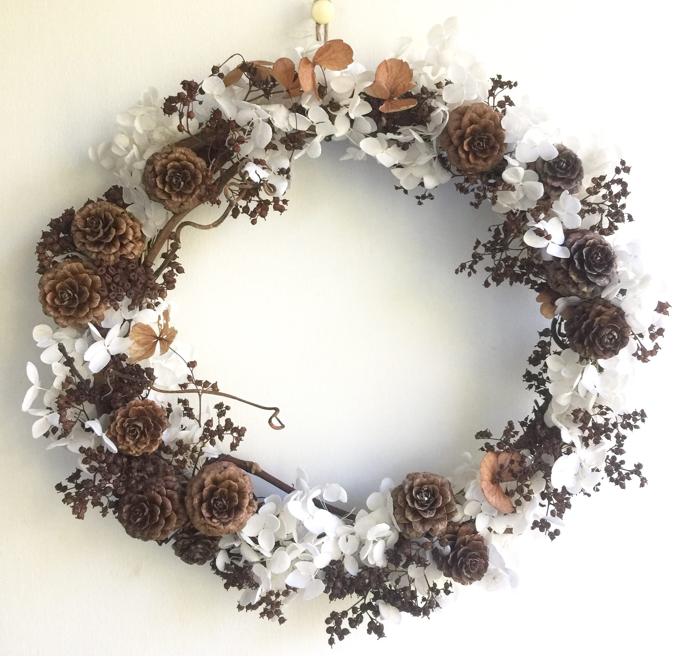 美流渡の森 ドライ＆プリザーブドフラワー・リース 1 【a110-068】