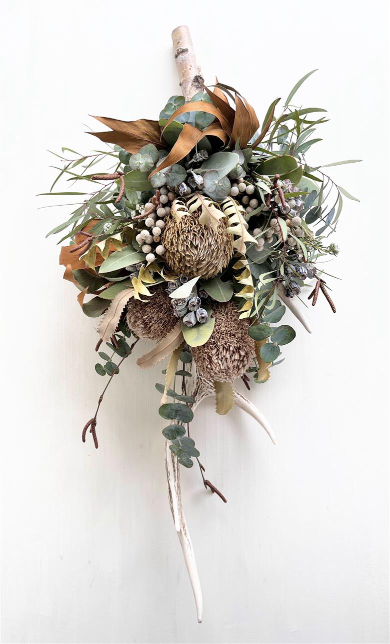 美流渡の森 鹿の角スワッグ[a110-073]