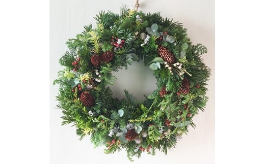 【2026年発送】【ギフト用】美流渡の森フレッシュ・クリスマスリース１【12211】[a110-011]
