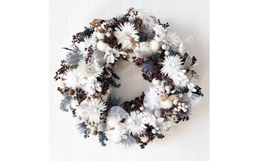 【ギフト用】美流渡の森ドライフラワーリース 2【12213】[a110-013]